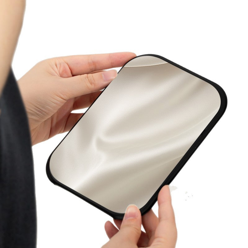 Foldable makeup mirror - pu leather, glass, portable, 3-level adjustable, standable, mini handheld mirror