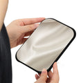 Foldable makeup mirror - pu leather, glass, portable, 3-level adjustable, standable, mini handheld mirror