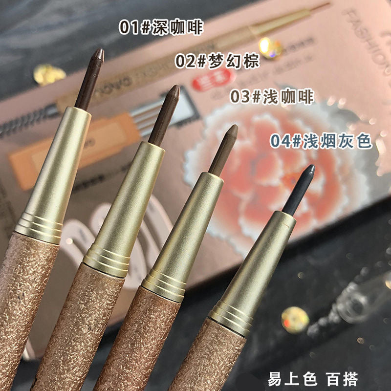 Novo precision sculpting automatic rotating eyebrow pencil - ultra-fine tip, long-lasting, waterproof, smudge-proof, dual-ended brow pen set