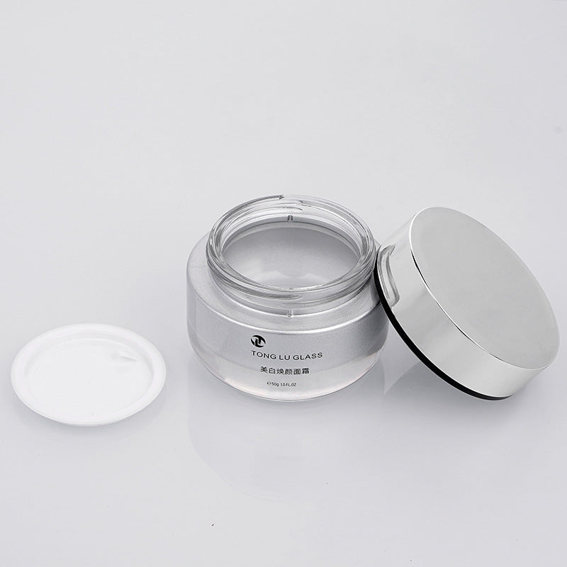 New arrival skin care product packaging glass bottle 120ml skin care lotion glass bottle 50g cream empty bottle manufacturer supply