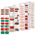 Zhengxiang christmas gel manicure stickers waterproof cross-border european and american uv semi-cured nail stickers christmas nail