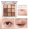 Xixi smoke powder slightly sweet nine-color eye shadow palette pearlescent flash low saturation milk tea nude brown palette novice beginner makeup