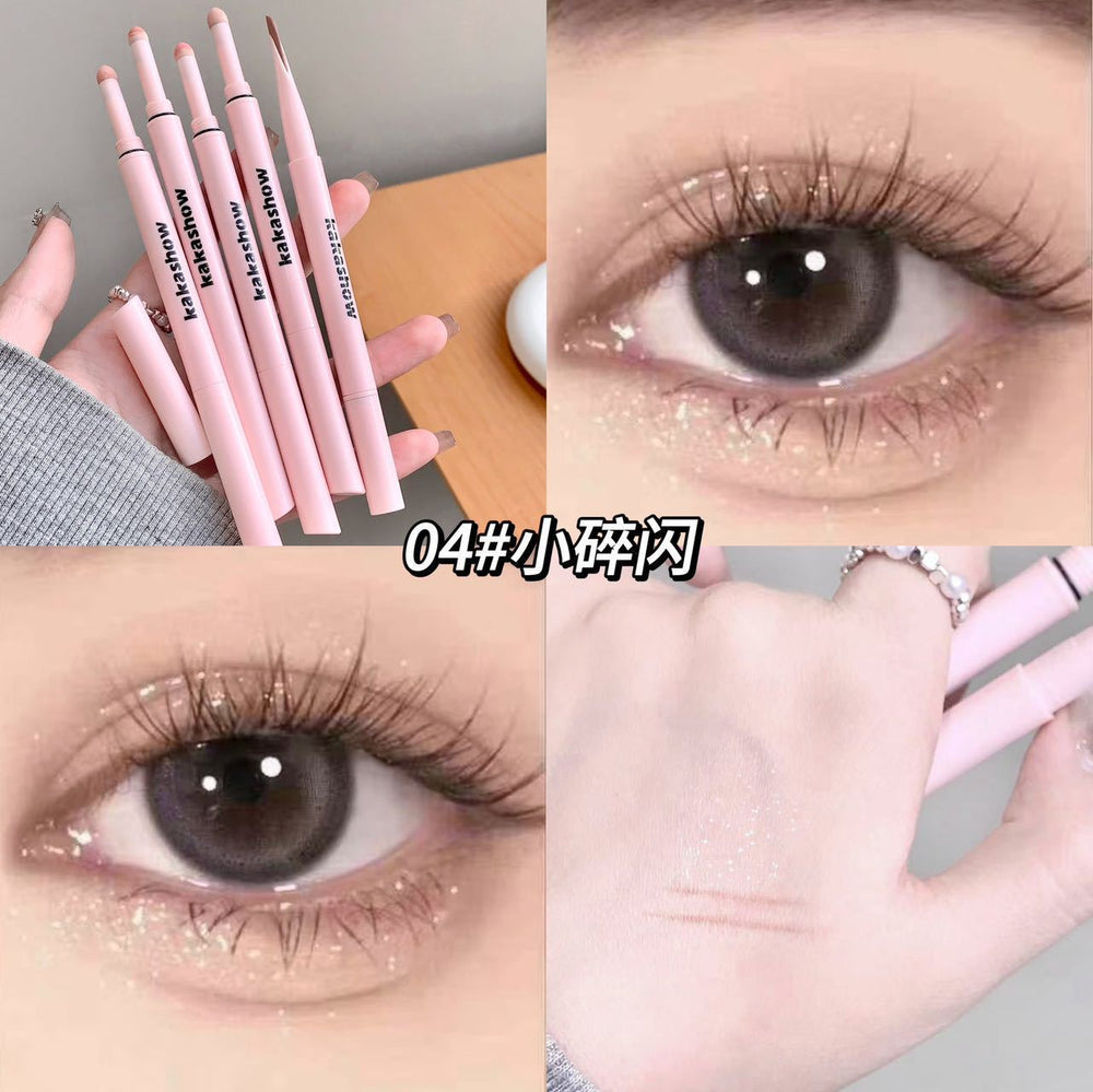 Kakashow double-ended under-eye brightening pen - waterproof, sweat-proof, smudge-proof, for highlighting and defining the under-eye area, doubles as an eyeshadow stick
