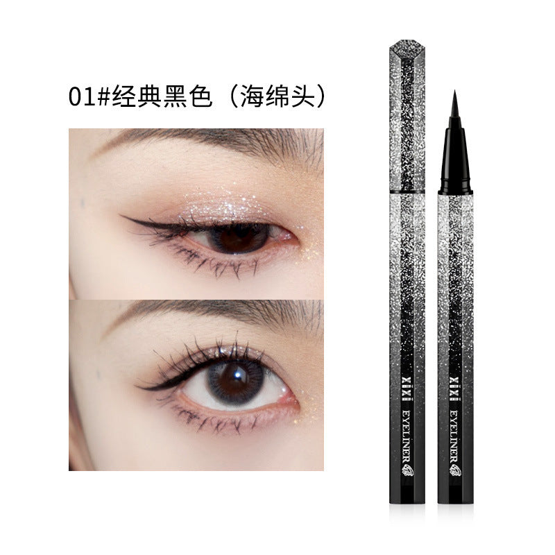 Xixi starry eyeliner - fine tip, ultra-fine. waterproof, sweat-proof, smudge-proof eyeliner pen for beginners. extra fine, quick-drying liquid eyeliner