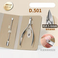 Cuticle nipper set - includes cuticle nippers, cuticle pusher, and nail clippers - portable home manicure & pedicure tool kit - stainless steel cuticle nippers