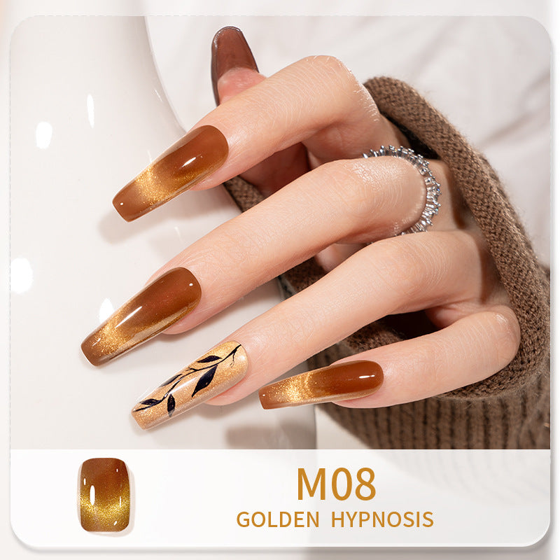 English style kudan/kudan cat eye manicure nail polish crystal cat eye 12ml cross-border english style foreign trade export