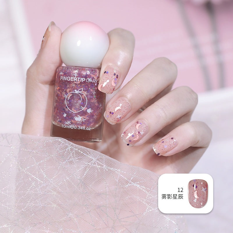 Nail polish summer colorful new color water-based nail polish nude nail polish whitening no-bake peelable nail art