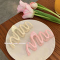 Wavy shark clip dopamine gripper large classy candy color clip sense hair clip water ripple headwear