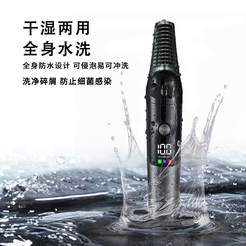 New electric hair remover, body hair trimmer, full body washable shaver, epilator, digital display, unisex hair shaving and trimming device