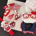 Cute glasses cat style suit festive red hair accessories headwear girl hairpin sweet hairpin hair accessories bows