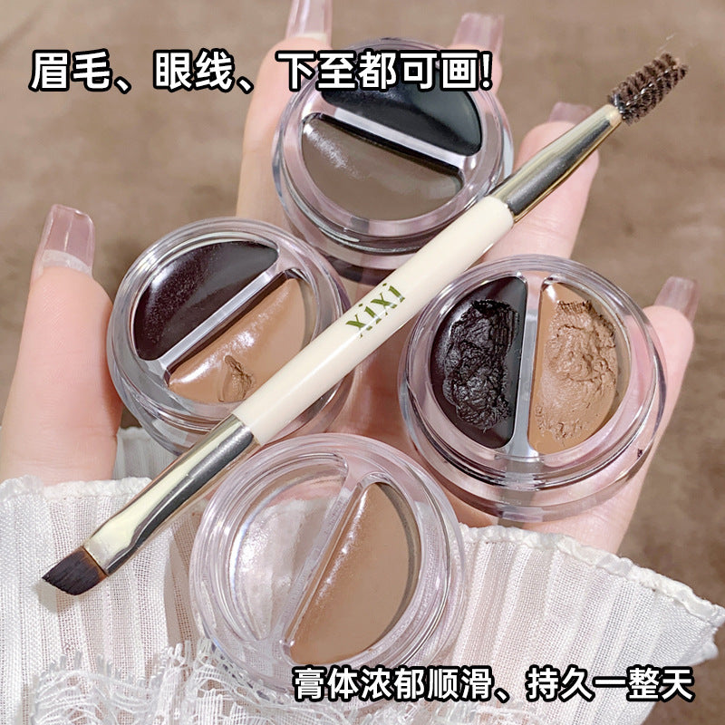 Xixi long-lasting hair-styling eyebrow cream eyeliner eyebrow makeup pen two-in-one waterproof non-smudge eyebrow tool for beginners