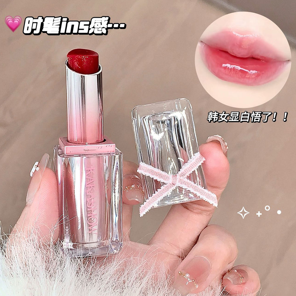 Kakashow qinrun light mirror lipstick for women, moisturizing, water-glossy, pouty lips, not easy to lose pigment, whitening lipstick