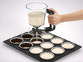 Temu new batter dispenser batter funnel cup cake handheld dispenser measuring cup baking tool