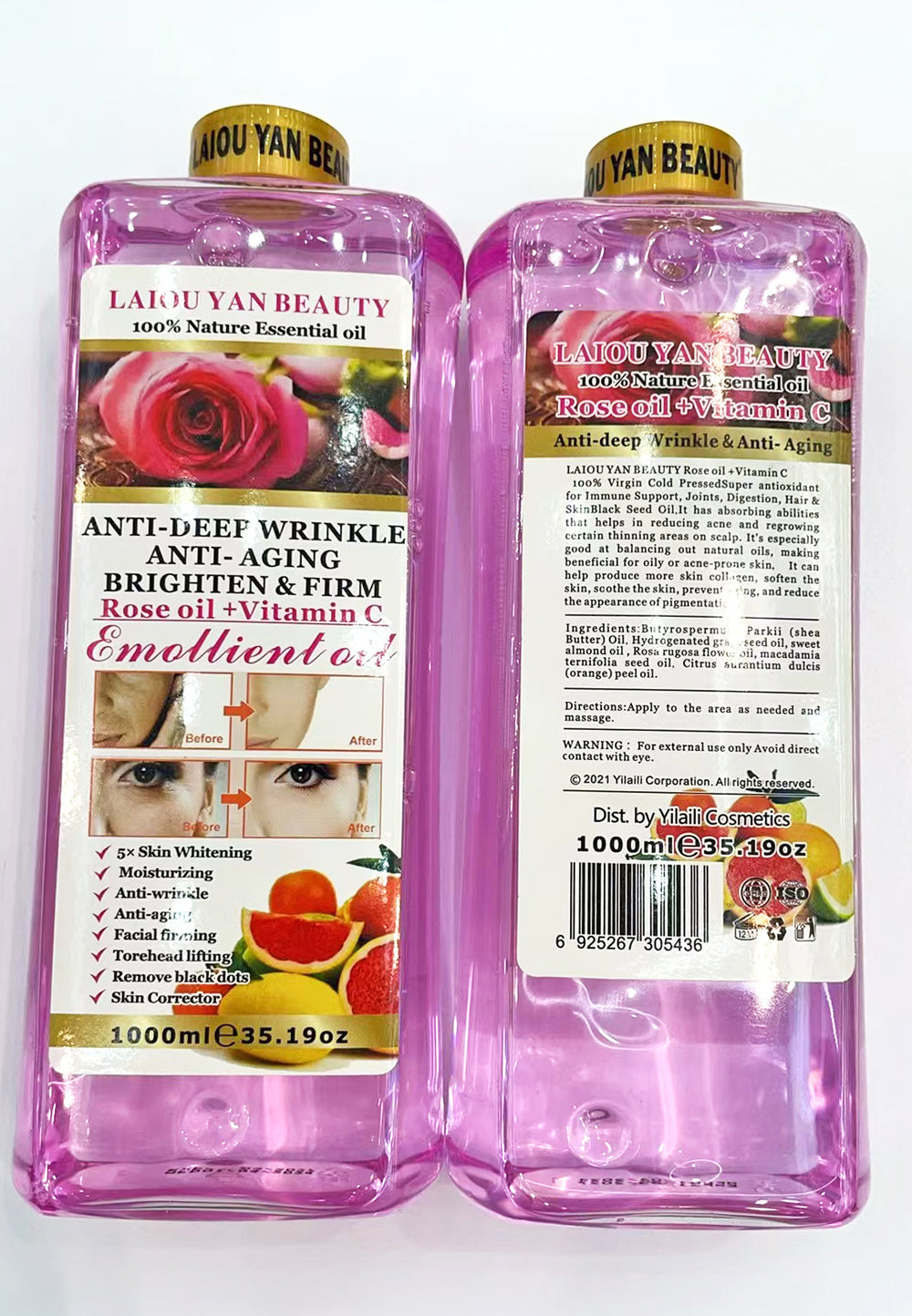 turmeric oil 1000ml, kojic acid oil, facial & body tea tree massage oil, massage & spa, cross-border wholesale