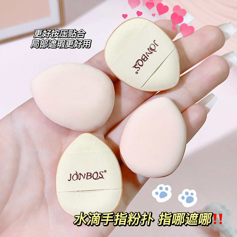 Jonbos mini finger puff beauty egg foundation cushion concealer finger makeup sponge