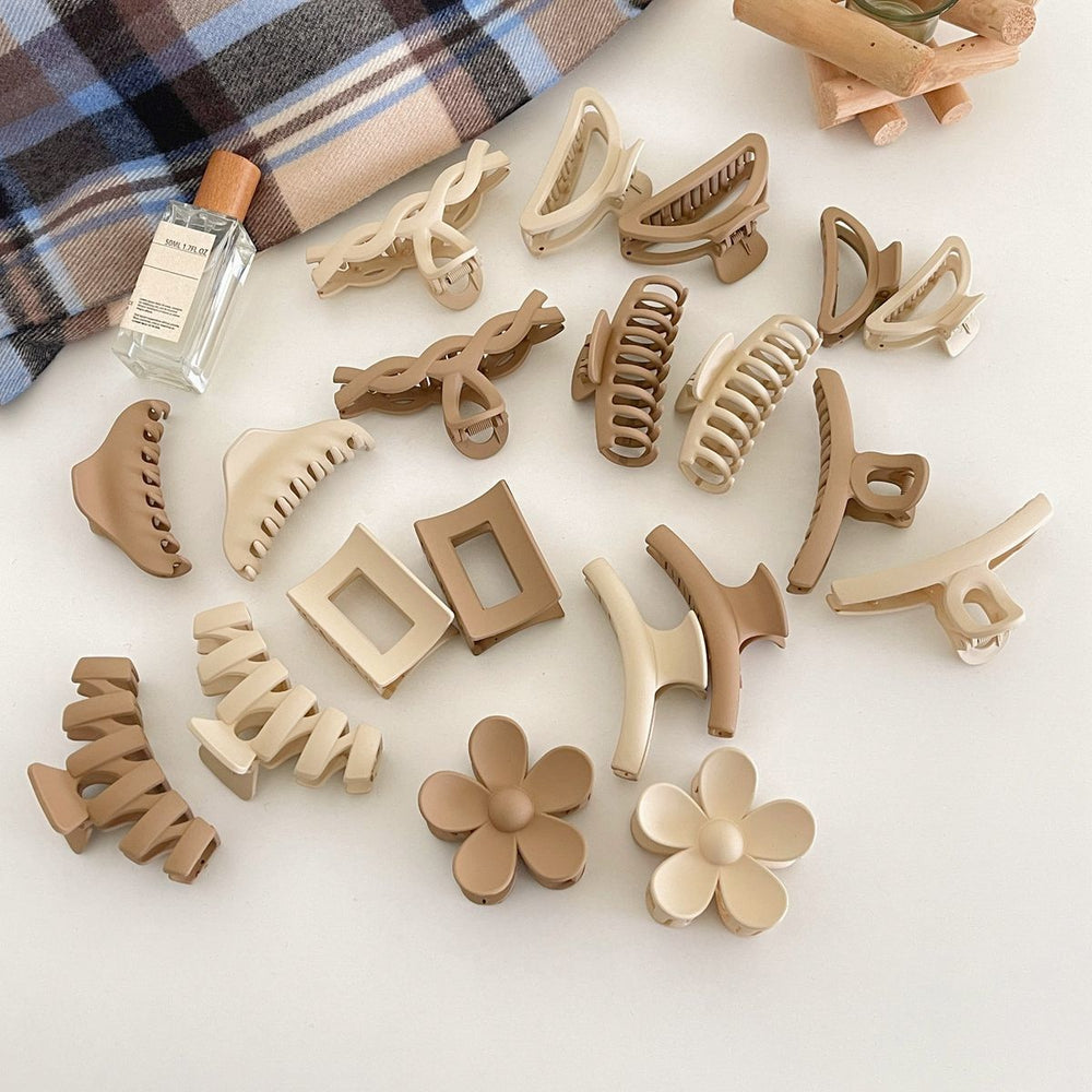 Springnew arrivaleasiest for match cross cut out hair grip milk tea coffee color elegant grip clip hairpin casual hairpin hair accessories