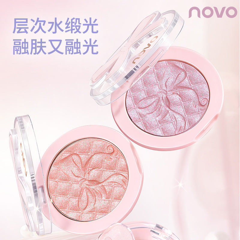 Makeup novo pink satin ballet single color blush pearlescent fine shimmer highlight brightening stereo contouring nature nude makeup rouge