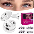 Carefully selected* pingdu foreign trade magnetic eyelashes all-in-one box amazon fashion thick hard stem false eyelashes set wholesale