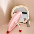 Girly makeup mirror - minimalist desktop mirror for beauty touch-ups, princess mirror, student dorm tabletop freestanding vanity mirror