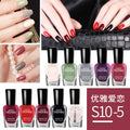 Set of nail polish, quick-drying, no-bake, peelable, water-based, beginner-friendly nail polish, 5ml*10 bottles, cross-border