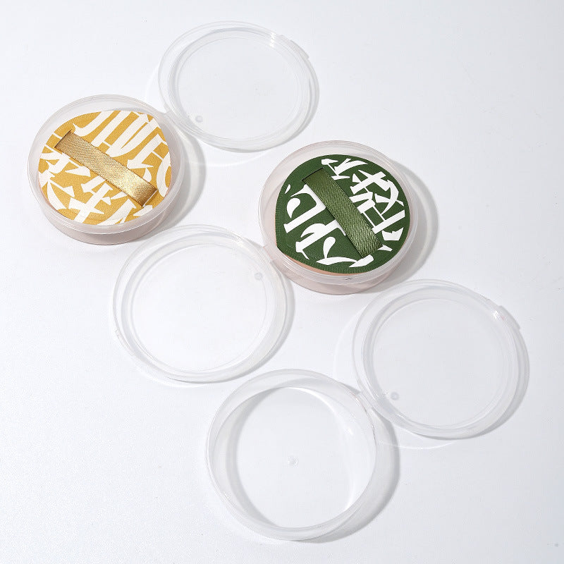 100 points powder puff box marshmallow air cushion puff storage box dust-proof portable large round transparent empty box