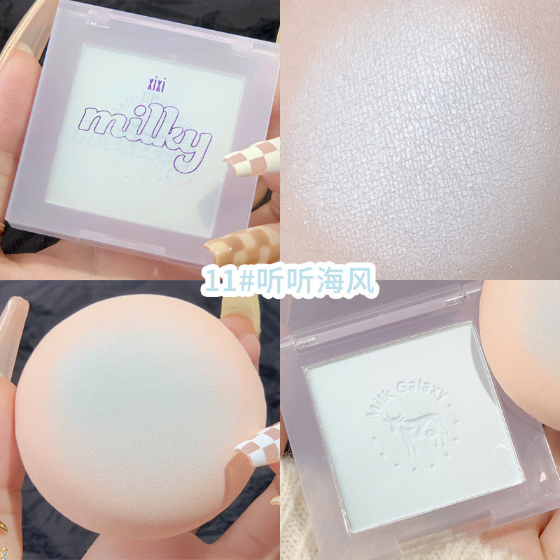 Xixi milk galaxy soft matte blush - color boosting & diminishing shades, blush blue & blush purple, enhance your complexion blush palette