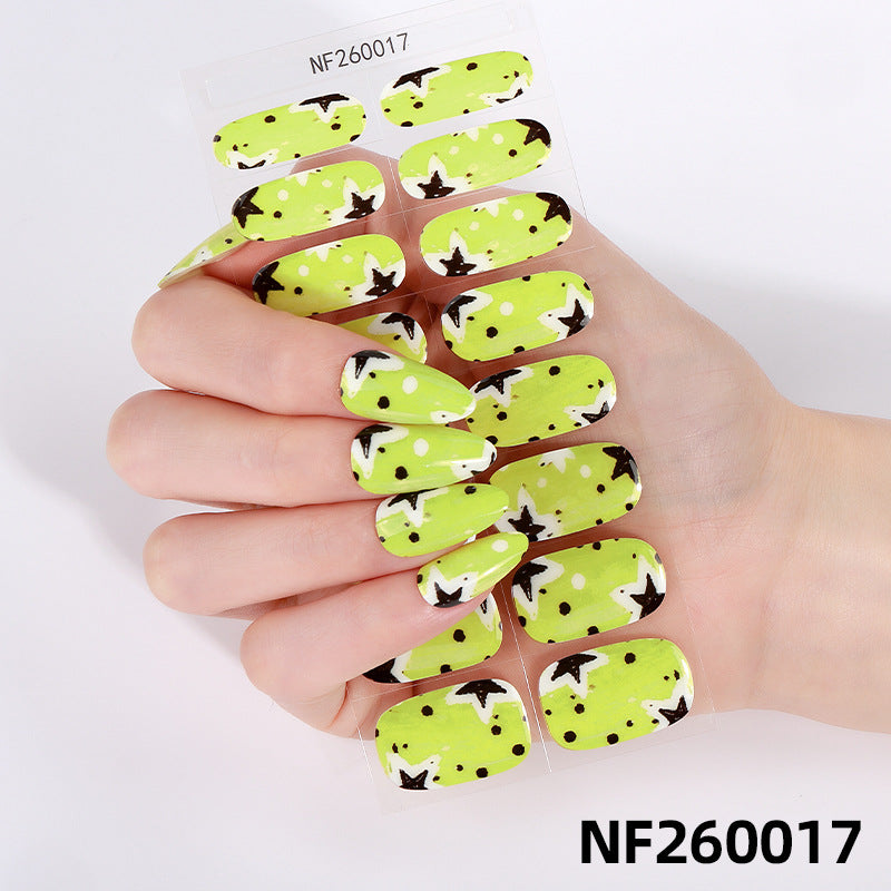Zhengxiang fashion gel manicure stickers waterproof semi-cured gel nail stickers smudged ice uv gel nail