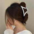 Korean dongdaemun silver acrylic shark clip hairpin women's back of head hairpin large clip headgear clip