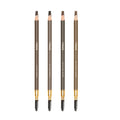 Novo wooden hard core double-ended eyebrow pencil waterproof sweatproof non-fading pencil style sharpenable duckbill flat head