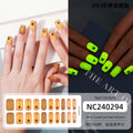 Zhengxiang cross-border halloween gel manicure stickers waterproof nail fluorescent flash luminous nail stickers oem european and american odm