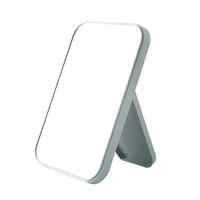 Portable minimalist makeup mirror - foldable plastic, perfect for dorms, home, desktop, students, bedroom, and tabletop use