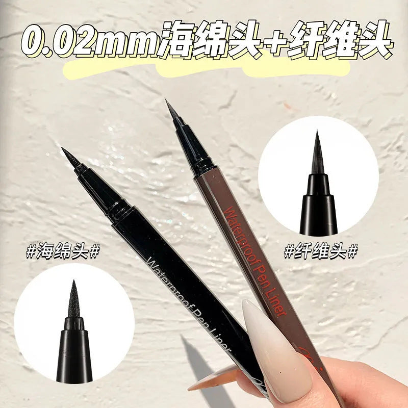 Makeup xixi lingmu deep automatic eyeliner waterproof long-lasting non-smudge hard tip black brown eyeliner pen