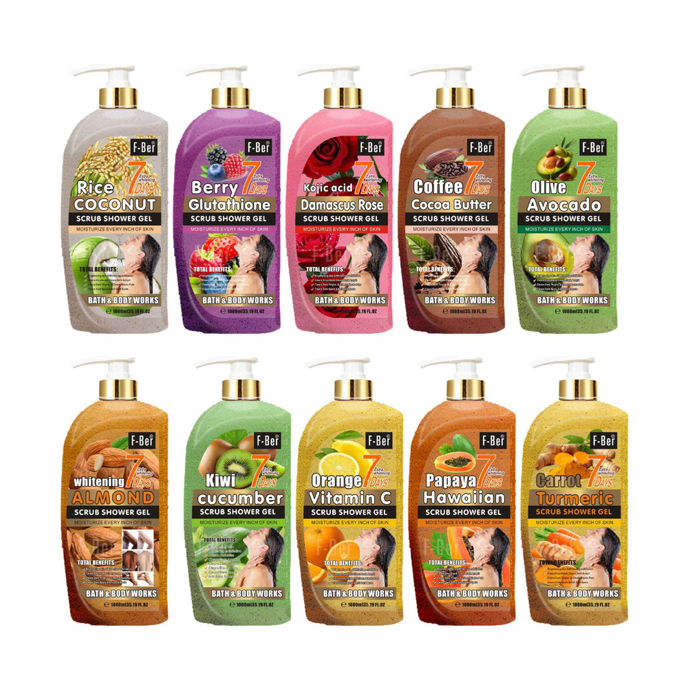 fruit scrub shower gel - moisturizing, deep cleansing, brightening carrot body wash 1000ml - for international trade