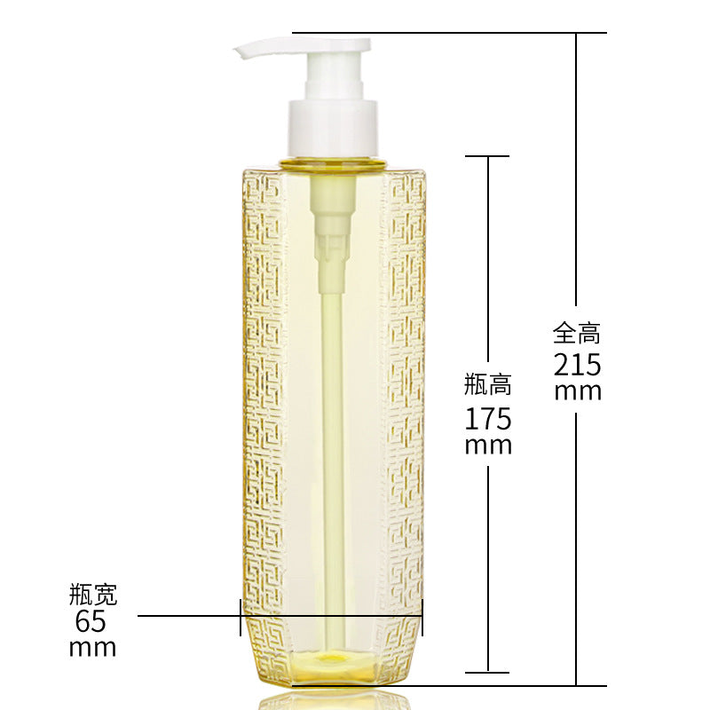 500ml translucent pink lotion pet plastic bottle shampoo and shower gel bottle lotion refill empty bottle