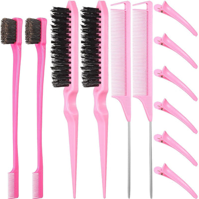 Hairdressing comb, three rows of pointed tail comb, fluffy hair, hair comb, hair cleaning tool, various combs, cleaning brush