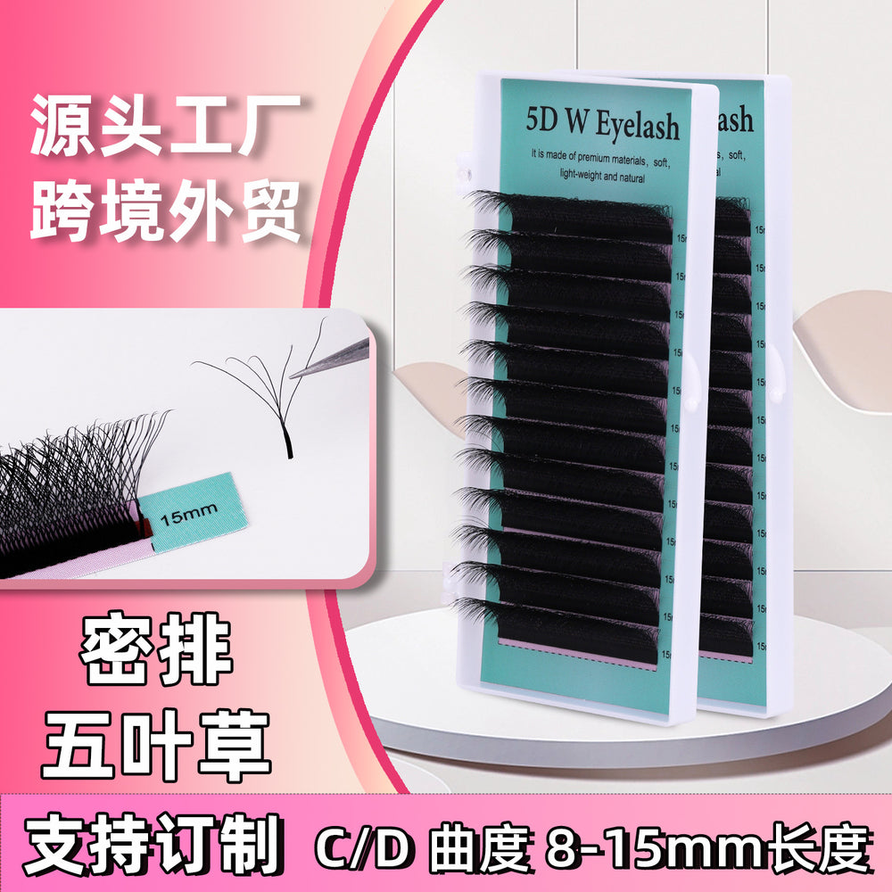 grafted eyelash extensions, w-shaped 5d wefted diy lashes, soft & lightweight, pre-made volume lashes, ultra-soft eyelash extensions