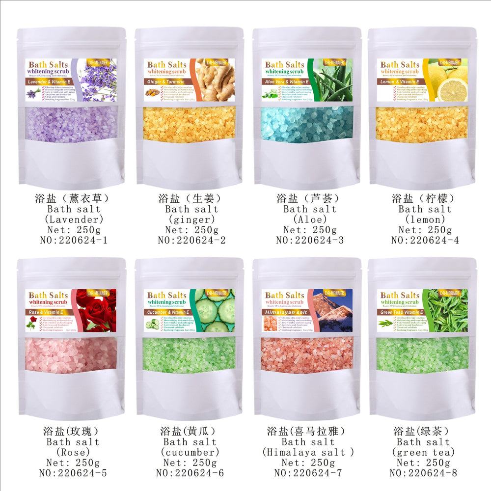 aromatherapy bath salts body scrub bath salts 250g bath exfoliating cleansing crystal sea salt export wholesale