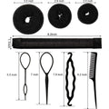 Factory direct sales hair curler suit donut ball hair accessories headwear snap ring flower bud simple braids