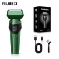 Two-speed electric beard trimmer, fully washable shaver, reciprocating five-blade head, high-power razor for a super clean shave