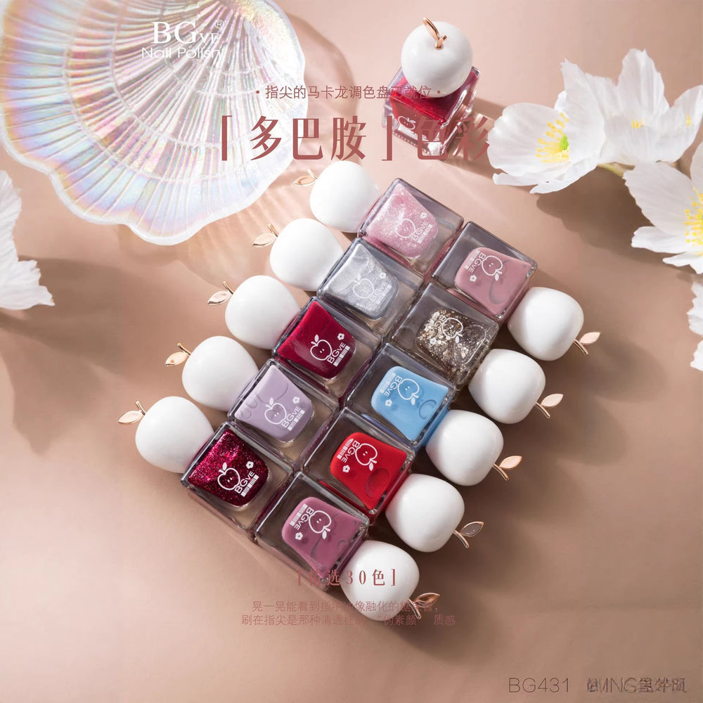 Bg oil-free no-bake micro gel nail polish, peel-off scented nail polish, long-lasting quick-dry nude nail polish, nail art wholesale