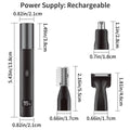 New electric nose hair trimmer for men and women - nose hair & nostril cleaner, trimming & shaving, rechargeable