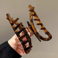 Minimalist korean style plastic hair clip - large butterfly claw clip for women's back of head - versatile shark clip - new 2024 collection