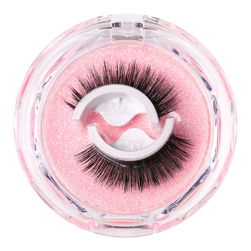 glue-free false eyelashes, a whole strip, artificial fiber long mom-birth-like self-adhesive eyelash adhesive strip replacement