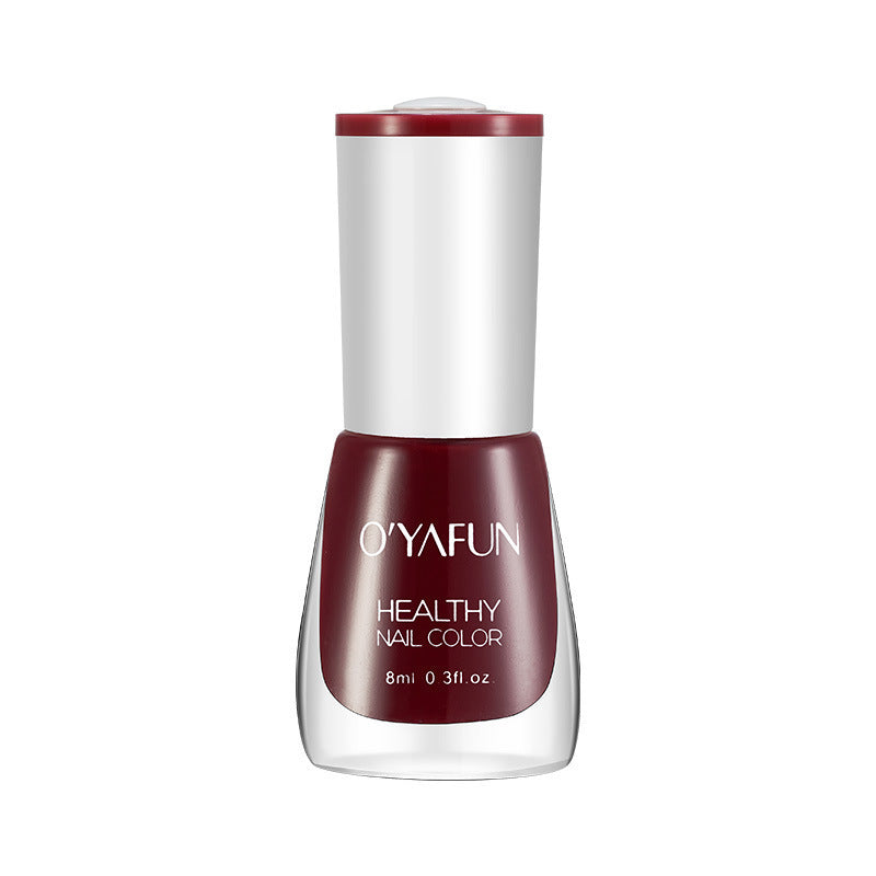 New ouyafei water-based nail polish, no baking required, quick-drying, peelable, 8ml, student-friendly clear top coat, wholesale