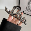 Love letter metal gripper for women, high-end hair volume, hair clip, headwear, large shark clip on the back of the head