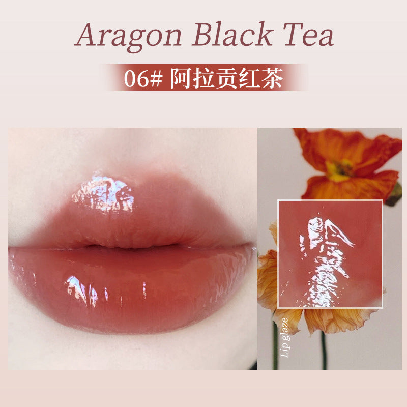 Makeup novo crystal clear diffuse water glossy lip glaze mirror pouty lips not easy to fade white affordable lipstick lip gloss