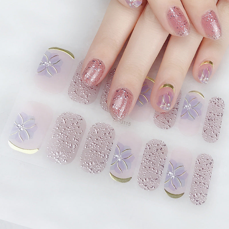 Zhengxiang diamond nail art japanese and korean nail art stickers 3d french nail art stickers full stickers finished cross-border waterproof nail stickers amazon