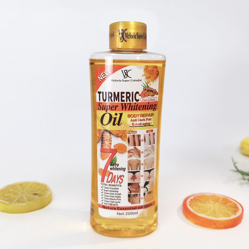 foreign trade 7-day turmeric essential oil moisturizing and meridian heating ginger oil body full body massage massage oil 200ml