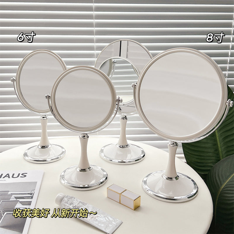 Cosmetic mirror desktop dressing mirror beauty double-sided magnifying glass beauty mirror student desktop storage for home home mirror