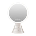 Led lighted makeup mirror - vanity mirror for home, plastic desktop organizer, desktop storage, and makeup touch-up